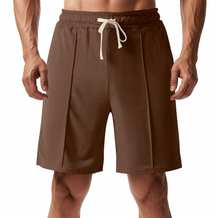 Herren nan knielange Relax-Bermuda mit flacher Bügelfalte, elastischem Tunnelzugbund und seitlichen Eingrifftaschen Drune
