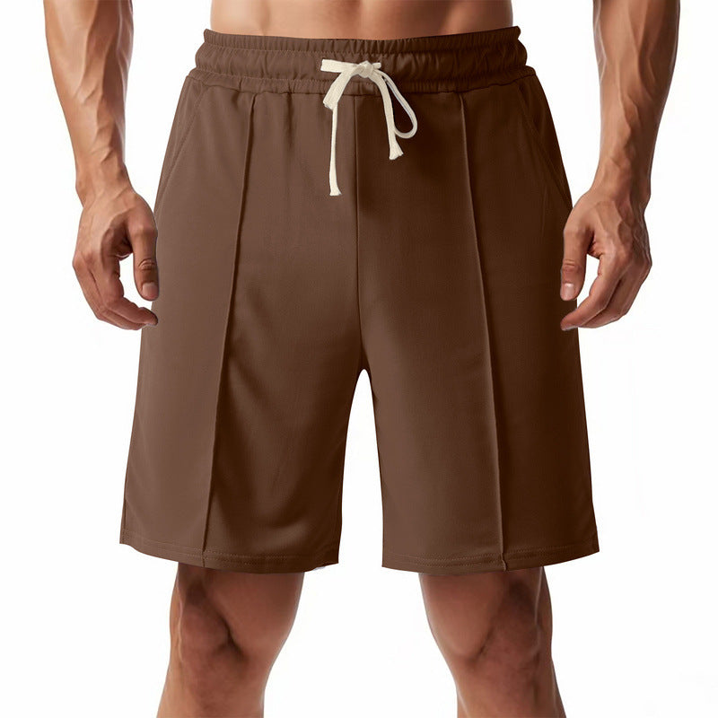 Herren nan knielange Relax-Bermuda mit flacher Bügelfalte, elastischem Tunnelzugbund und seitlichen Eingrifftaschen Drune