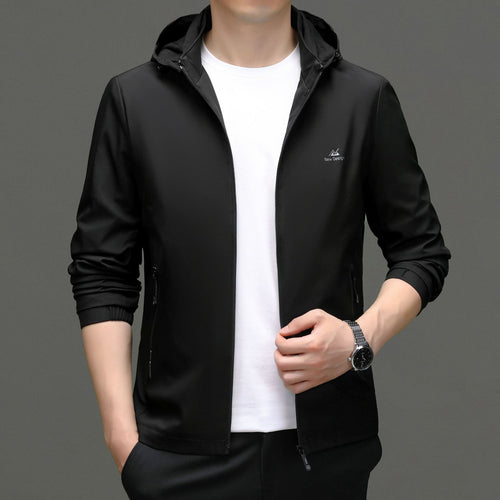 Herren Übergangsjacke mit funktionalem Kapuzendesign und elastischen Bündchen Drune