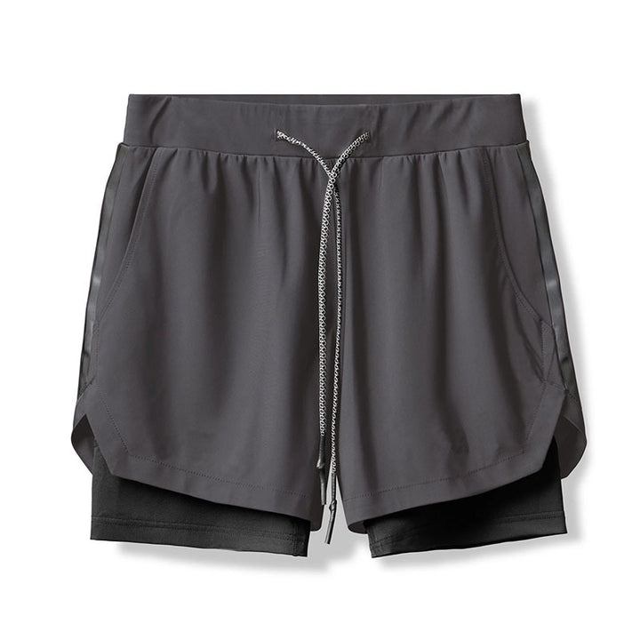Damen Sportliche Flexibler Laufshorts mit Innenhose Drune