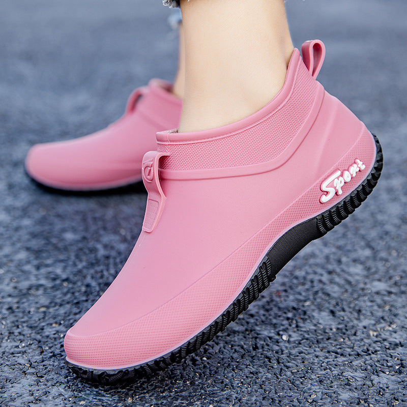 Damen bequeme Gummistiefel mit rutschfester Sohle Drune
