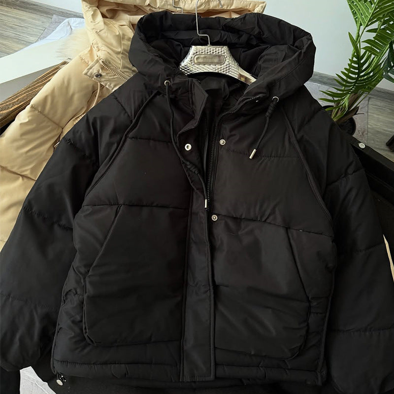 Damen warme Daunenjacke mit verstellbarer Kapuze Drune
