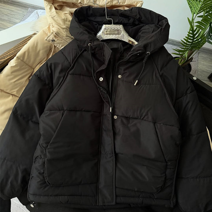 Damen warme Daunenjacke mit verstellbarer Kapuze Drune