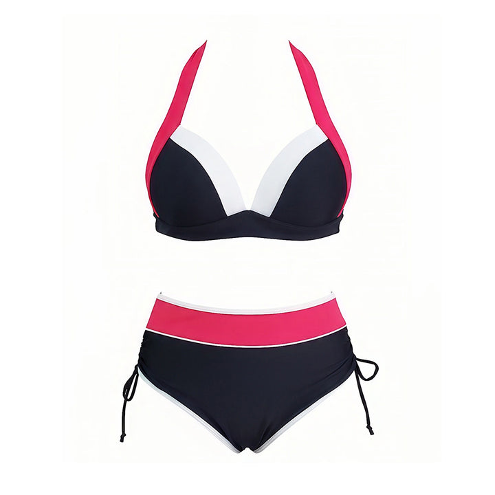 Damen sportlich eleganter Bikini mit Halteroberteil Drune