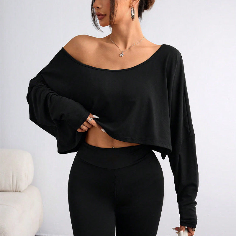 Damen lässiges Oversized Crop-Top Drune