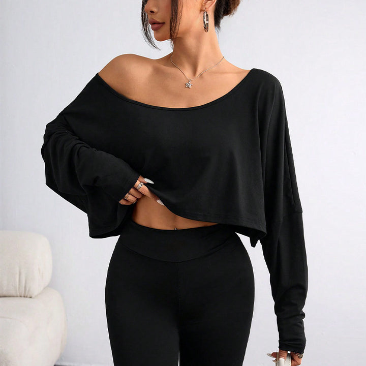 Damen lässiges Oversized Crop-Top Drune