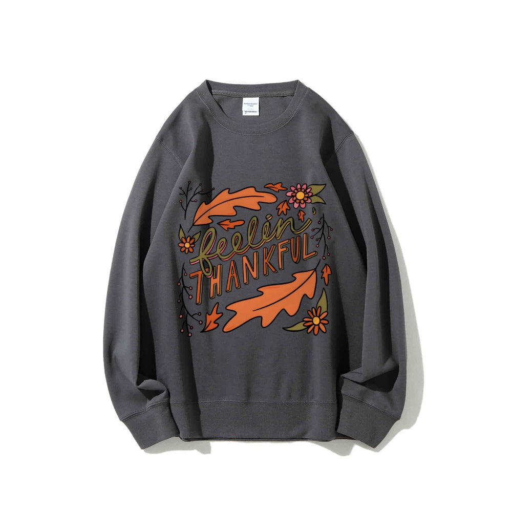 Damen Sweatshirt mit buntem Herbstmotiv und inspirierendem Schriftzug Drune