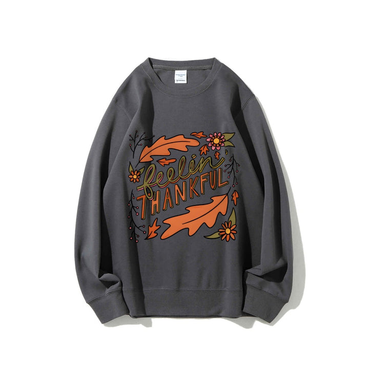 Damen Sweatshirt mit buntem Herbstmotiv und inspirierendem Schriftzug Drune