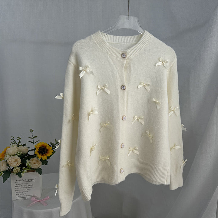 Damen Kuscheliger Strickcardigan mit Schleifendetails Drune