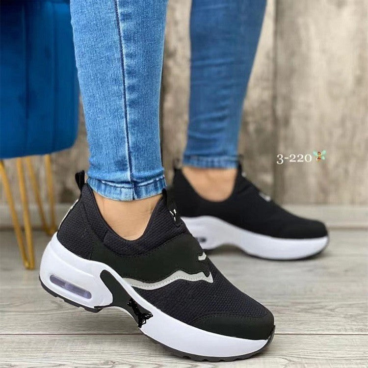 Damen Komfort-Sneaker mit atmungsaktivem Mesh-Obermaterial und gepolsterter Sohle Drune