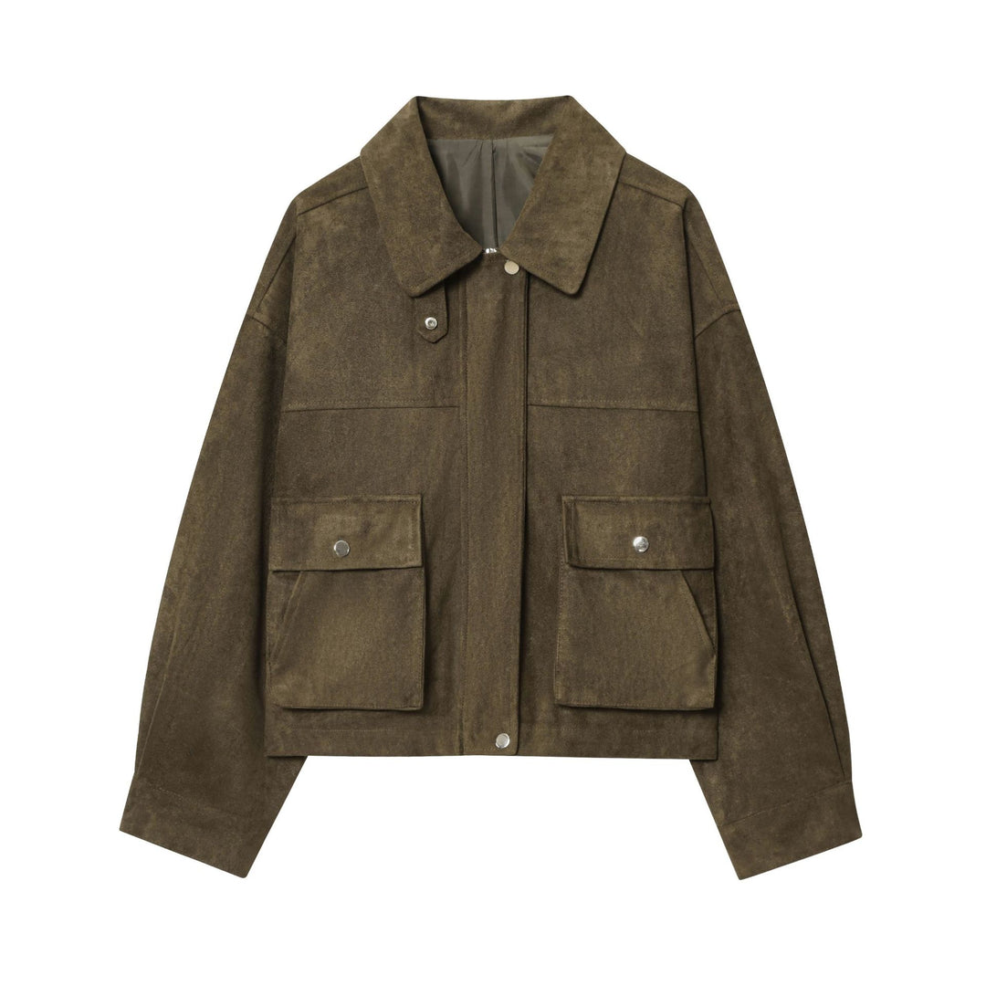 Damen modische Utility-Jacke mit praktischen Taschen Drune