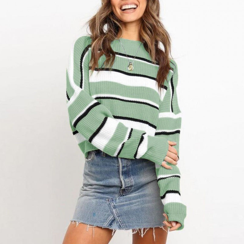 Damen Gemusterter Pullover mit weichem Strick Drune