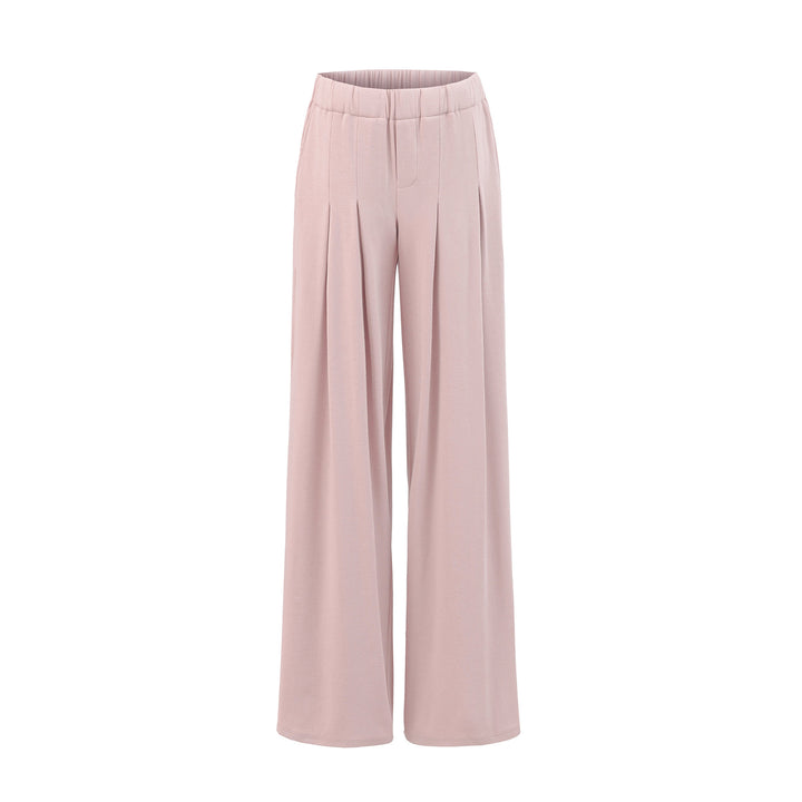 Damen lässige, weite Freizeithose mit Bundfalten Drune