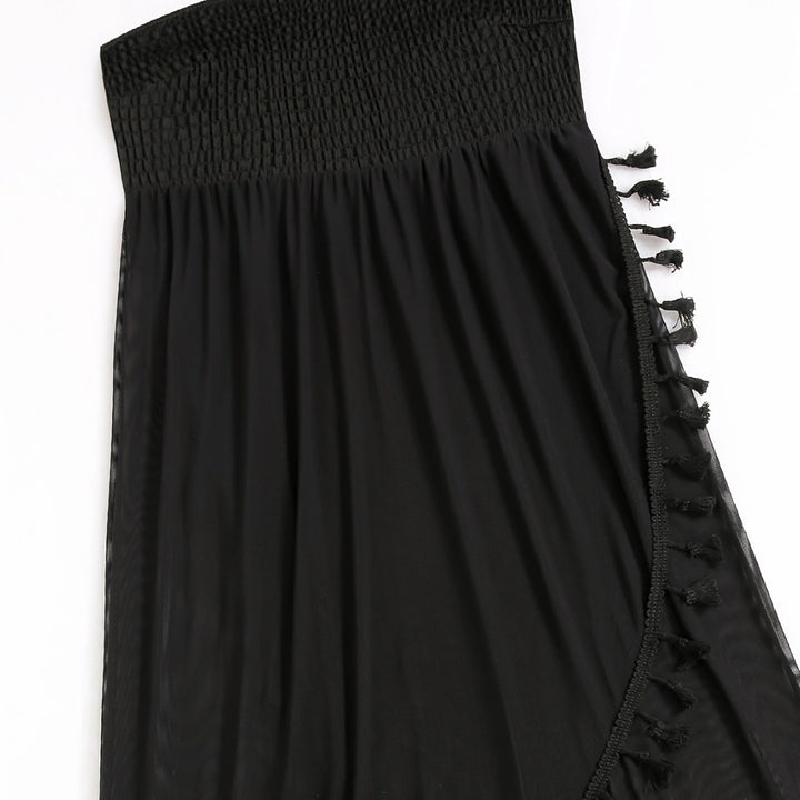Damen Strandkleid mit raffiniertem Volant und elastischen Anpassungen Drune