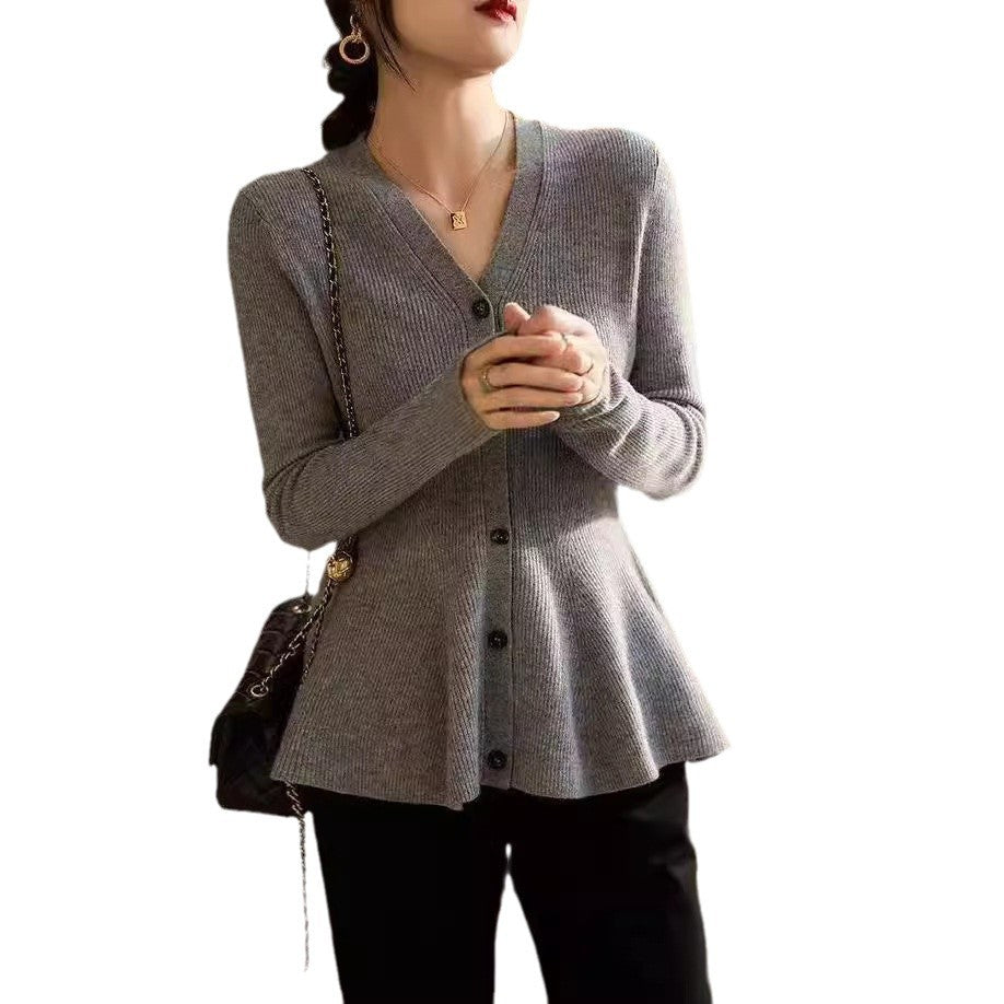 Damen Strickjacke mit schmeichelndem Schnitt und feiner Rippenstruktur Drune