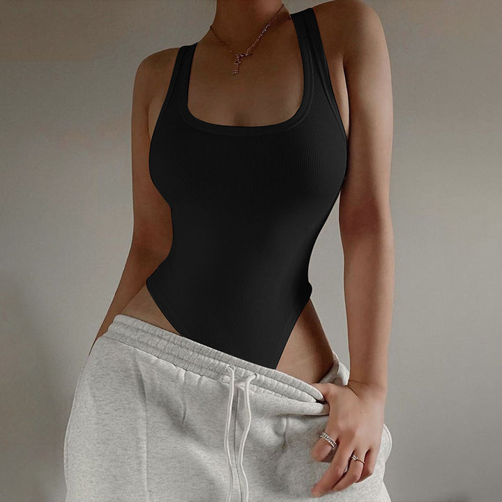 Damen Figurbetonter Body mit feinen Rippstrukturen Drune