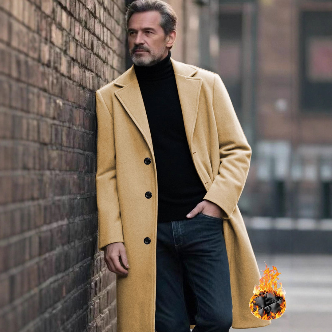 Herren eleganter Wollmantel Drune