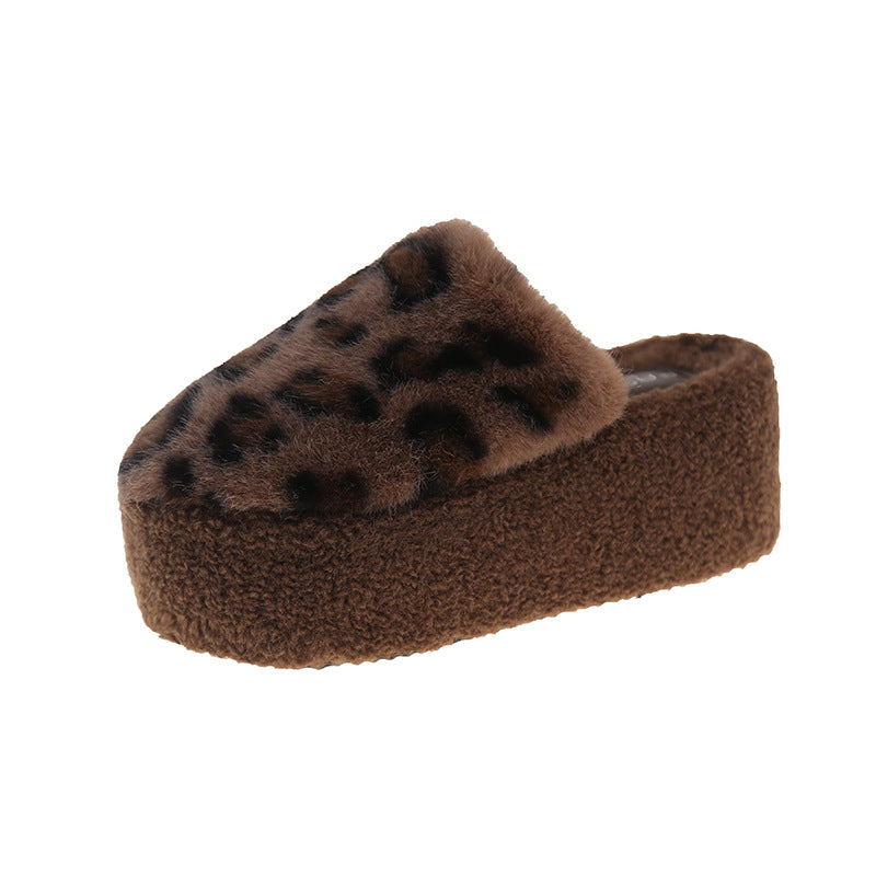 Damen Flauschige Mokassins mit Leopardenmuster Drune