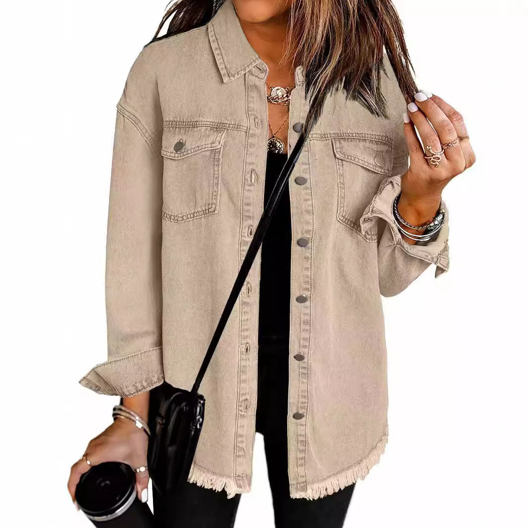 Femme Destroyed Denim Westernjacke Drune