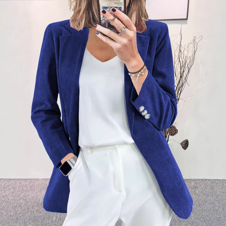 Damen modischer gestreifter Blazer mit schmalem Schnitt Drune