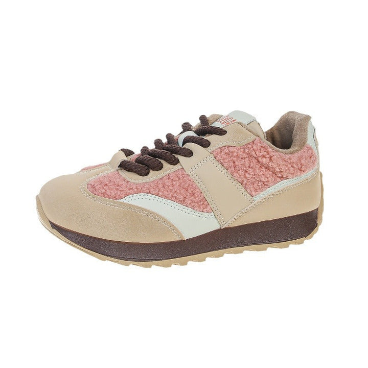 Damen Komfortable Sneaker mit flauschigem Obermaterial und stabiler Sohle Drune