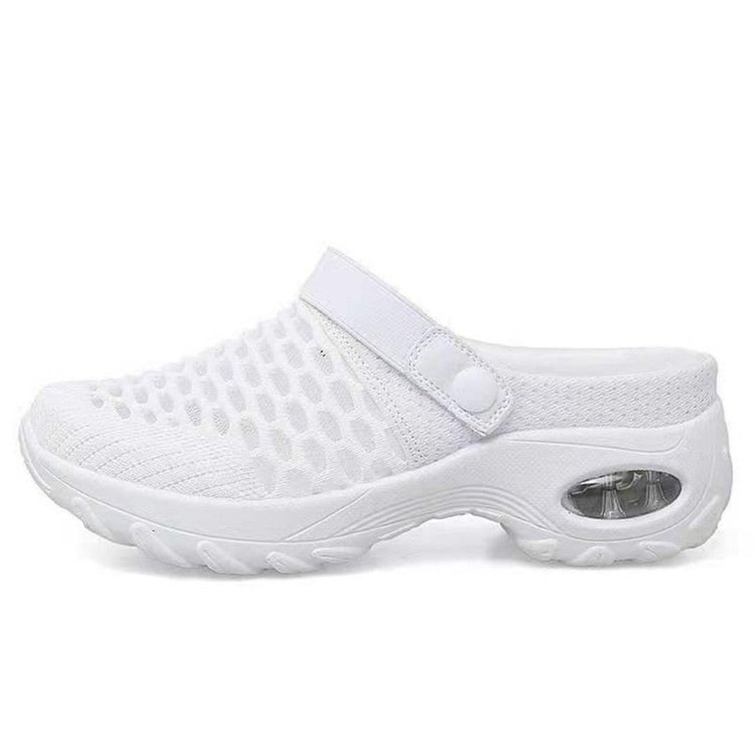 Damen  atmungsaktive Mesh-Clogs mit luftgepolsterter Dämpfungssohle und verstellbarem Fersenriemen Drune