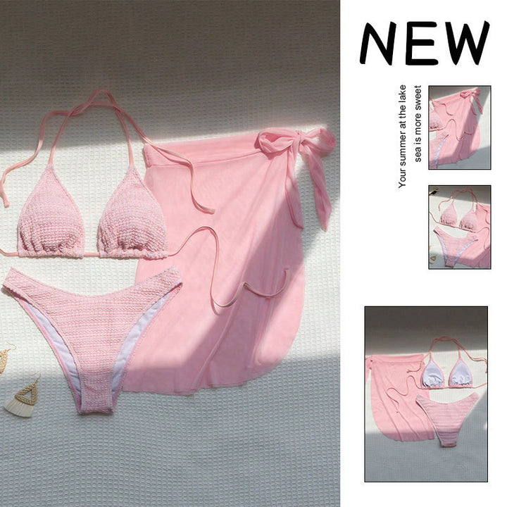 Damen Badeanzug-Set mit Spitzen-Details und schickem Wickelrock Drune