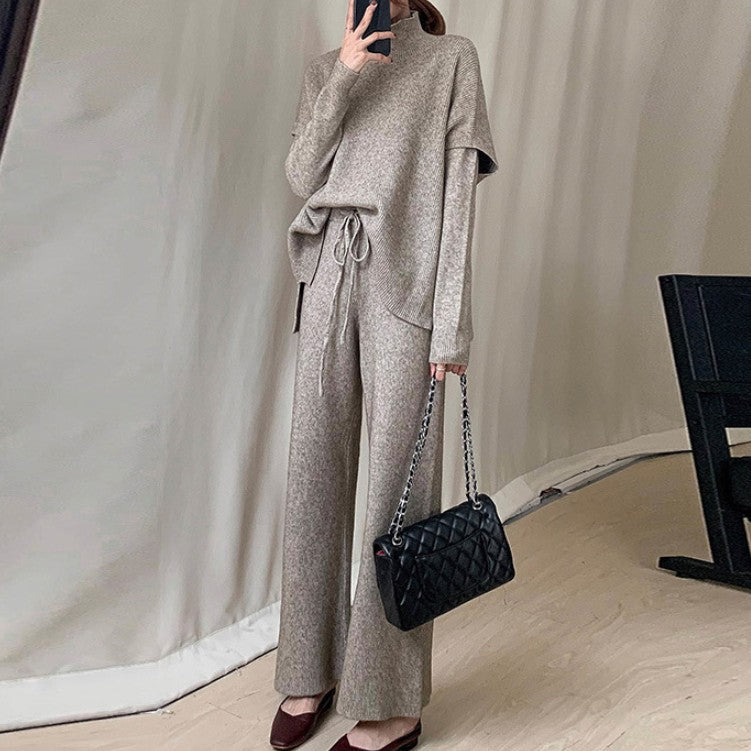 Damen lässiges Strickensemble mit weitem Schnitt Drune
