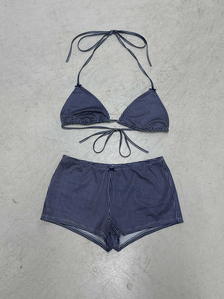 Damen Bikini-Set mit gepunktetem Design und verstellbaren Trägern Drune