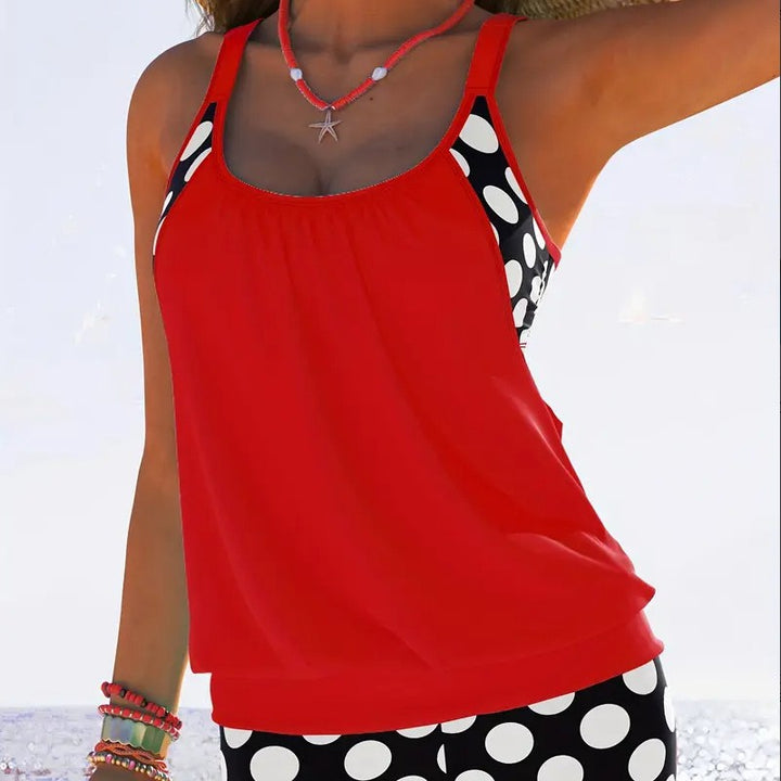 Damen Sportlicher Tankini mit stylischem Schnitt und Shorts Drune