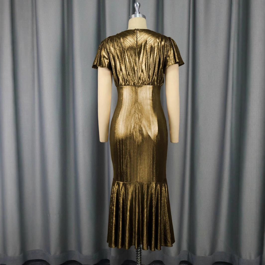 Damen Glamouröses Abendkleid mit Raffinierten Drapierungen Drune