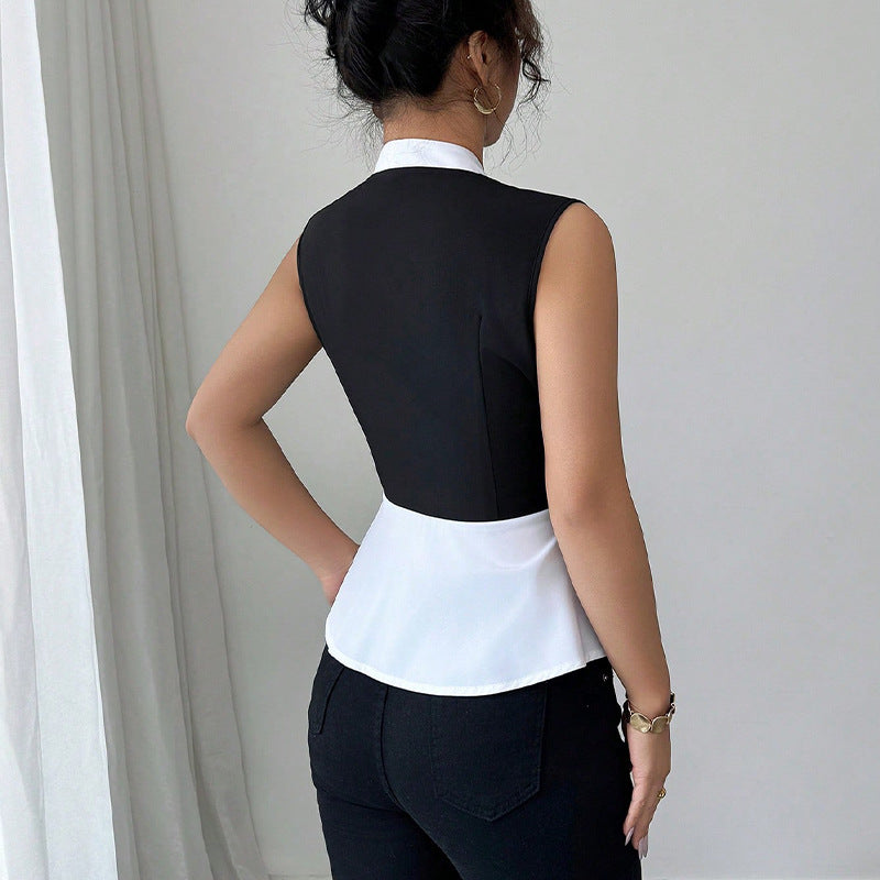 Damen trendiges Oberteil mit peplum Design Drune