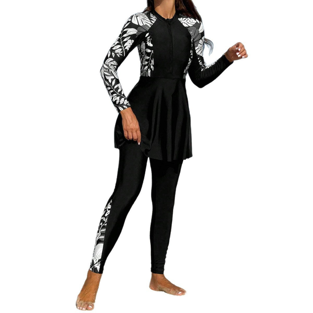 Damen Surfanzug mit Rockteil und langärmligem Design Drune