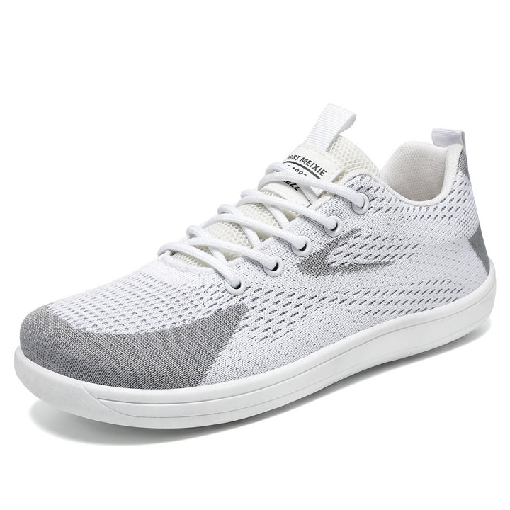 Damen nan leichter atmungsaktiver Strick-Freizeitsneaker mit elastischer Schnürung und stoßdämpfender EVA-Zwischensohle Drune