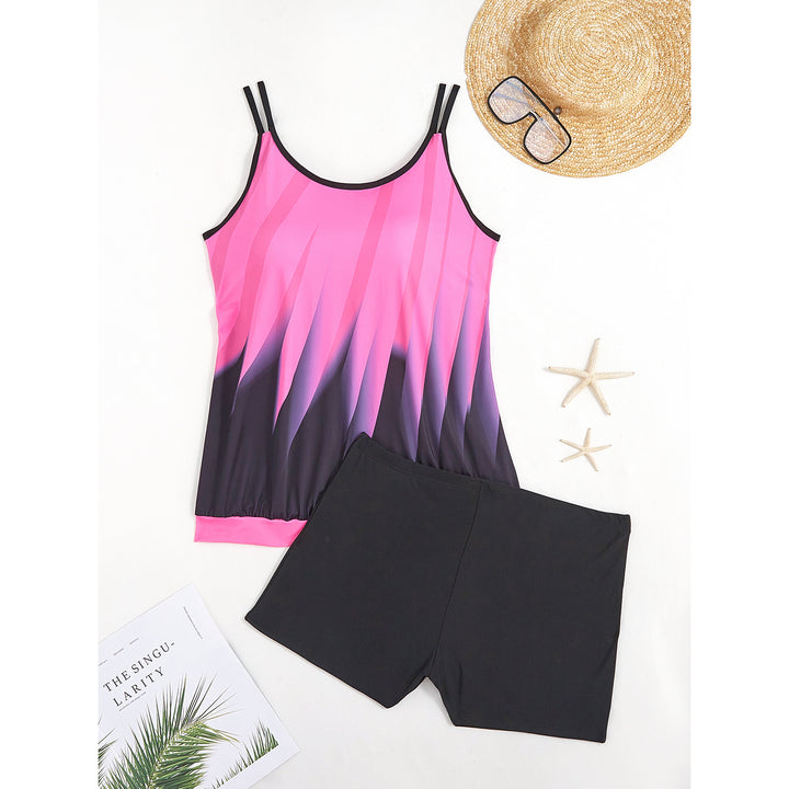 Damen Tankini-Set mit komfortablem Oberteil und kürzeren Shorts Drune