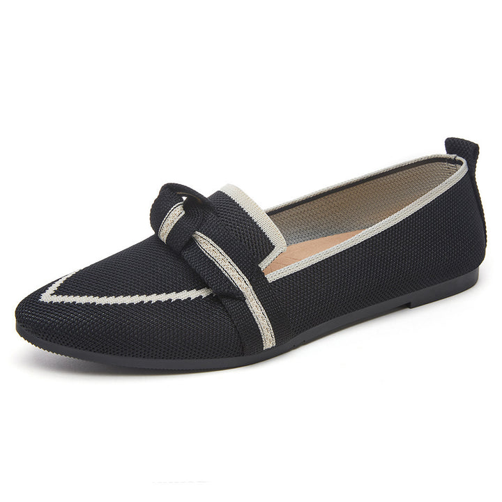 Damen Slip-On Mokassins mit elegantem Knoten-Detail Drune