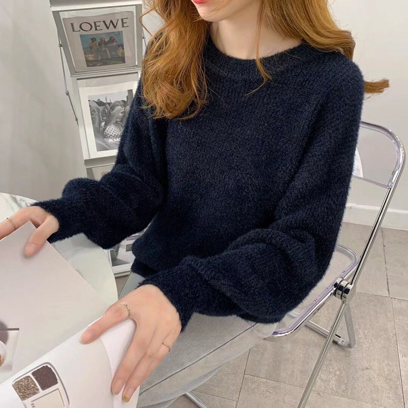 Damen lässiger oversized Pullover aus hochwertigem Strick Drune