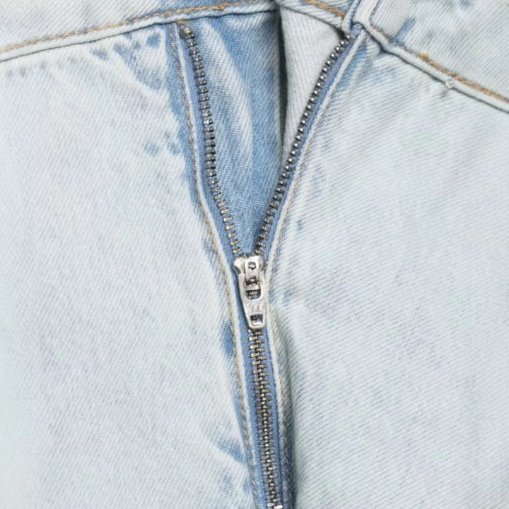 Damen Weite Jeans im lässigen Windbreaker-Stil mit ausgefallenen Nähten Drune