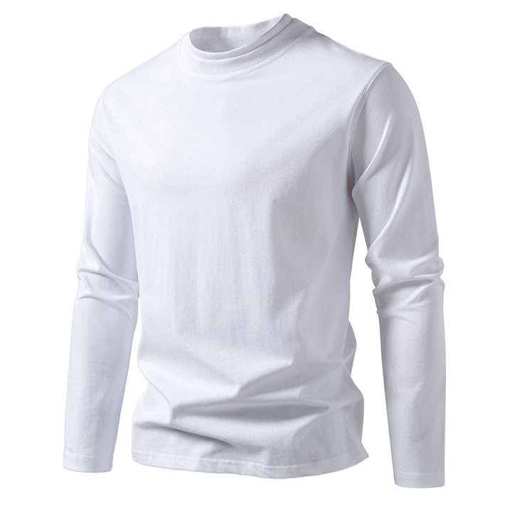 Herren langärmliges T-Shirt aus angenehmem Baumwollmix mit Rundhalsausschnitt Drune