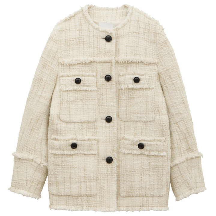 Damen modische Texturierte Jacke Drune