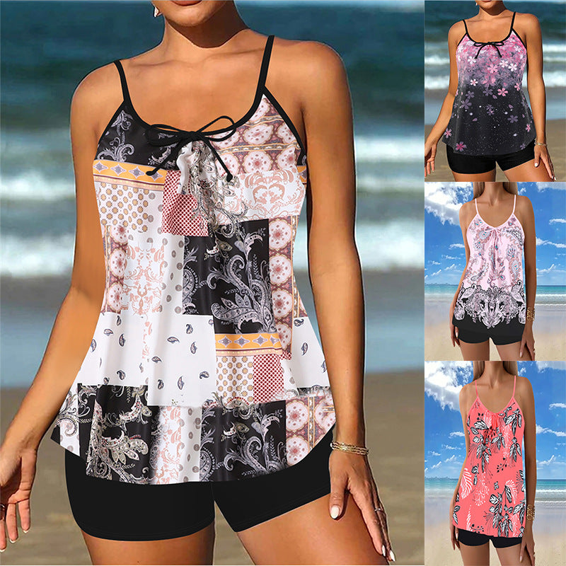 Damen lässiger Strandtop mit Shorts Drune