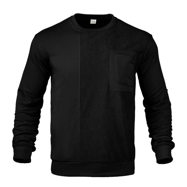 Herren moderne Sweatshirt mit strukturiertem Muster und praktischer Brusttasche Drune