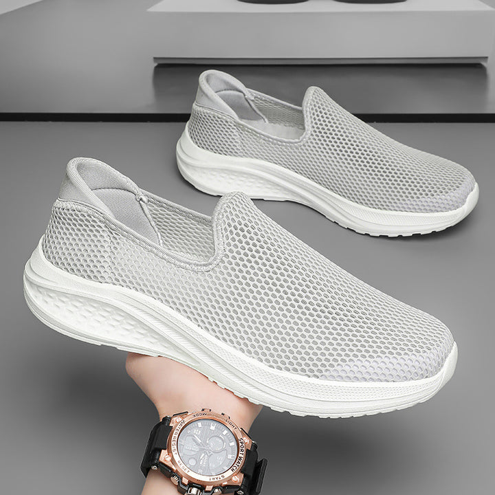 Herren nan atmungsaktiver Netz-Sportschuh mit Schlupfform und stoßdämpfender Laufsohle Drune