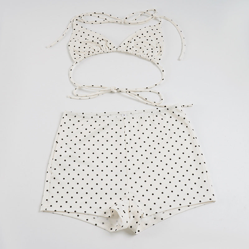 Damen Bikini-Set mit verstellbaren Trägern und Polka-Dots Drune