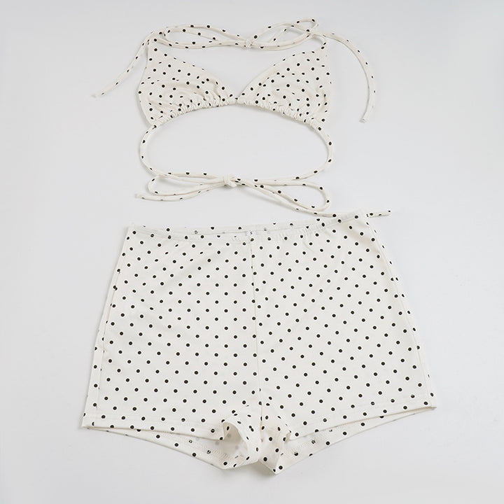 Damen Bikini-Set mit verstellbaren Trägern und Polka-Dots Drune