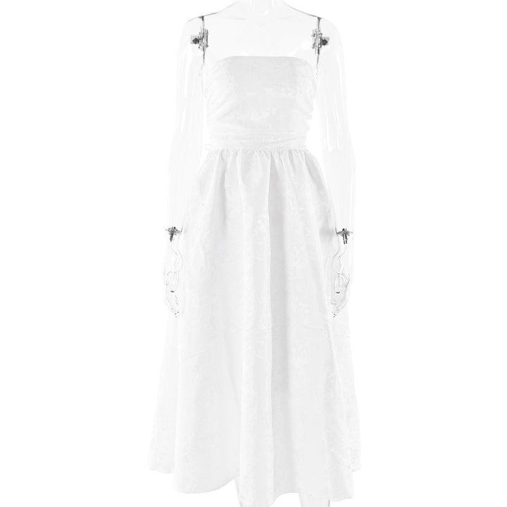 Damen Ballkleid mit schulterfreiem Design und fließendem Rock Drune