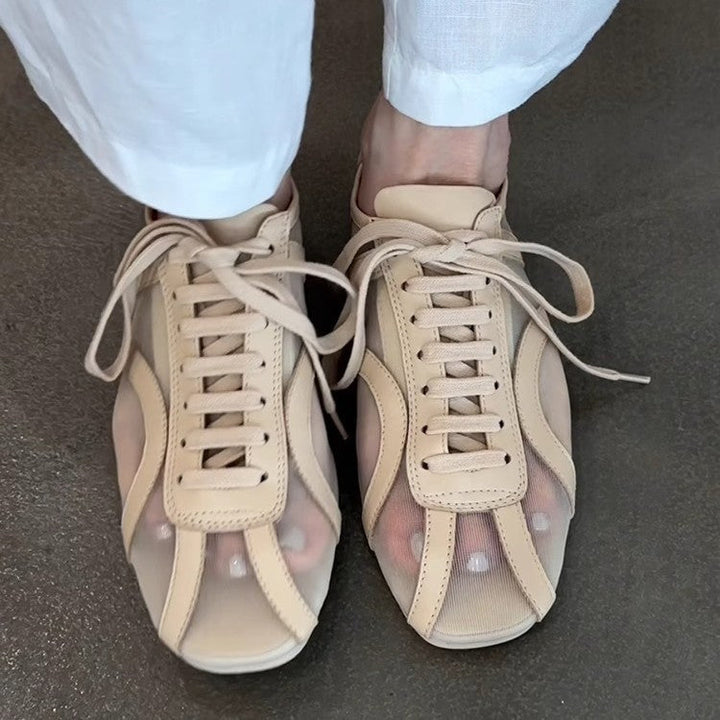 Damen modische Sneakers mit atmungsaktiver Mesh-Oberfläche und komfortabler Sohle Drune