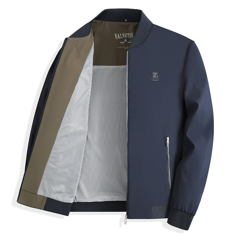 Herren modische Übergangsjacke mit elegantem Stehkragen und atmungsaktiven Eigenschaften Drune