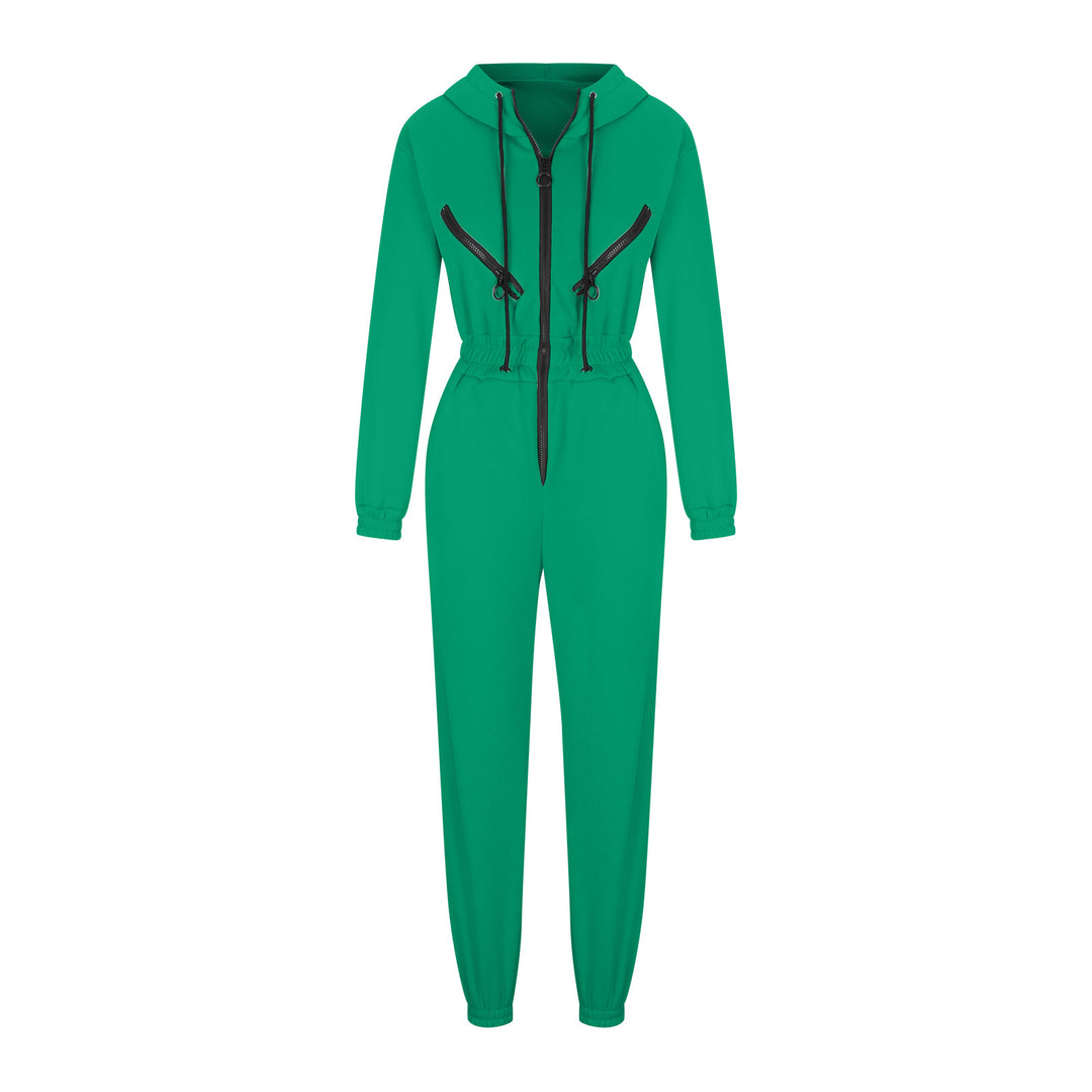 Damen nan kurzes Halbzip-Loungewear-Set mit elastischem Taillenbund und oversized Schnitt Drune