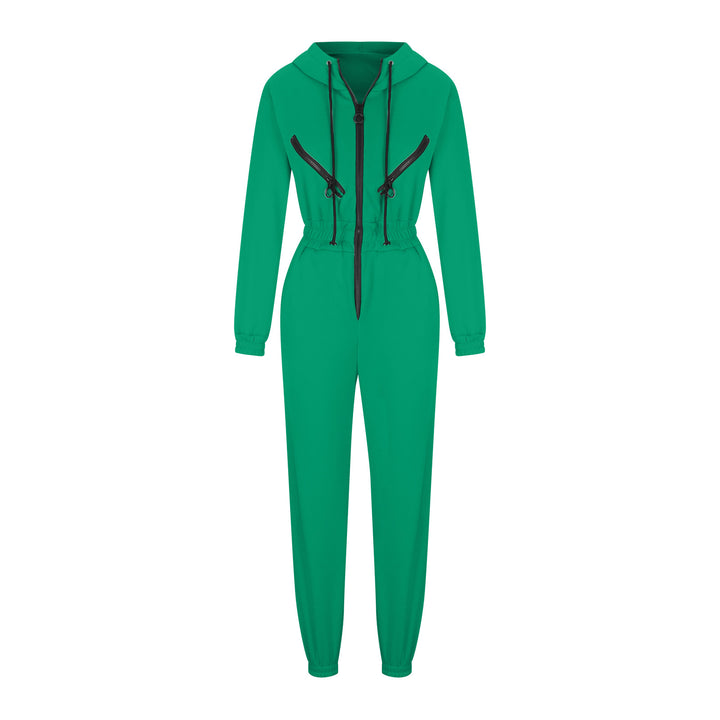 Damen nan kurzes Halbzip-Loungewear-Set mit elastischem Taillenbund und oversized Schnitt Drune